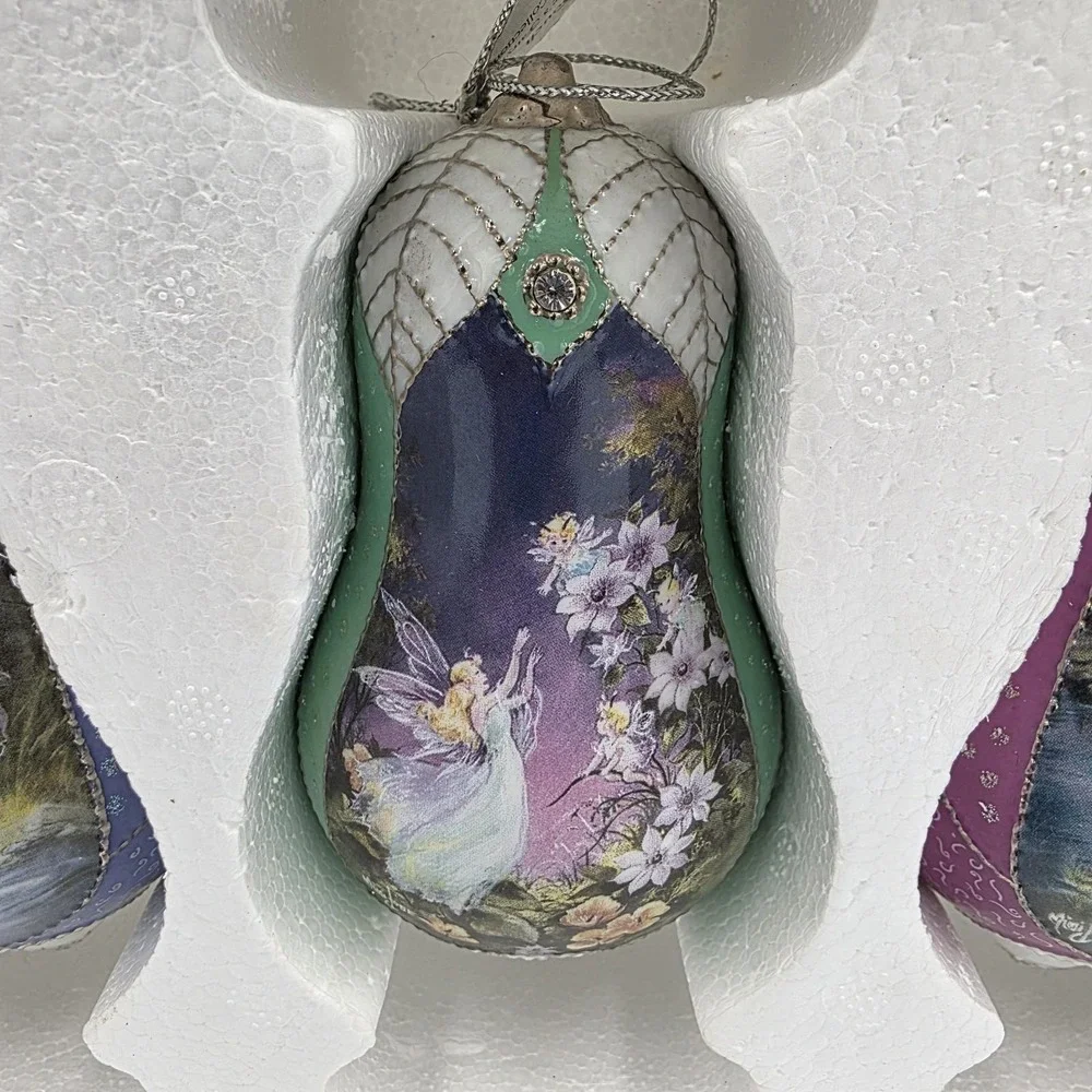 VTG 3 Bradford‎ Edition 2000 Mimi Jobe's Fairyland Porcelain Ornaments 89240